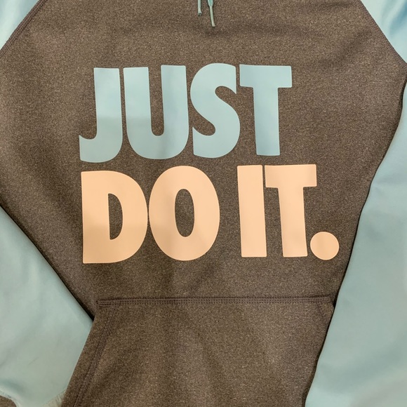 NIKE Just Do It blue and grey hoodie - Picture 2 of 6